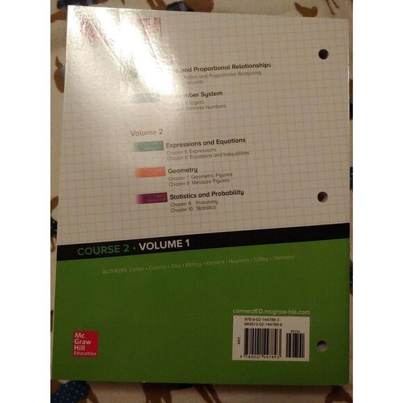 NEW! McGraw Hill Math GLENCOE 2015 Course 2; Volumes 1 & 2 student editions - Picture 4 of 5